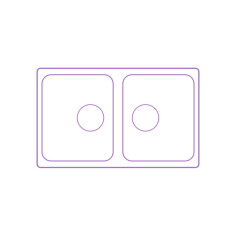 Fixtures Kitchen Sinks Ikea Hillesjon Double Bowl Top Mount Kitchen Sink Sketch Drawing Svg, Free Vectors File